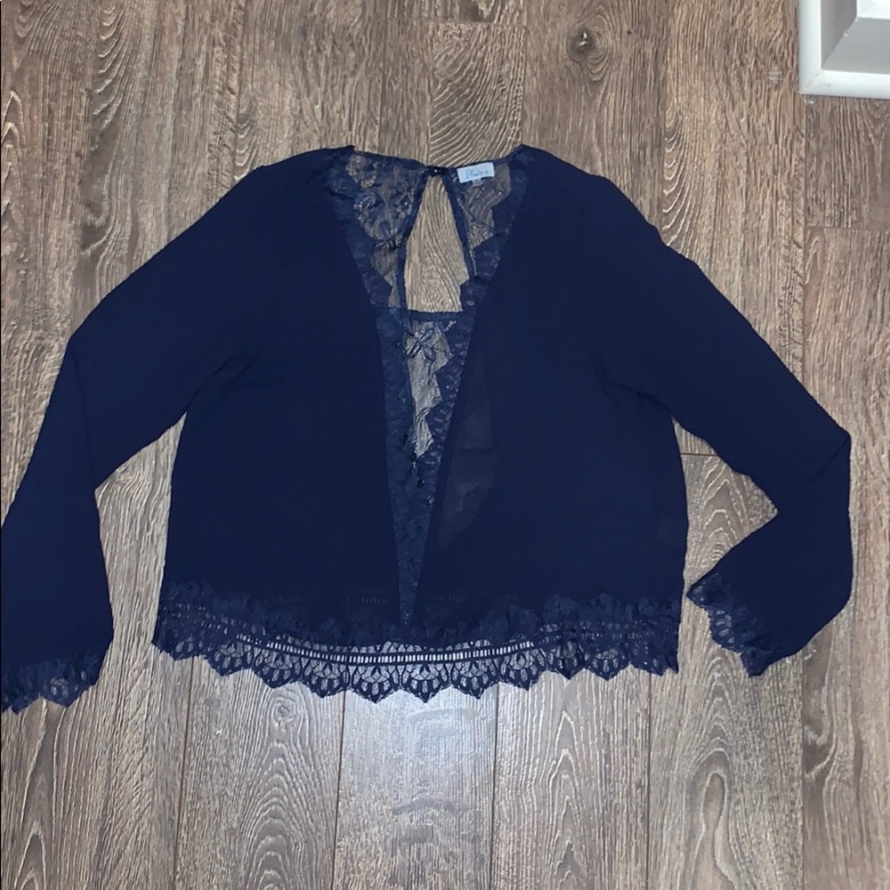 Navy blouse